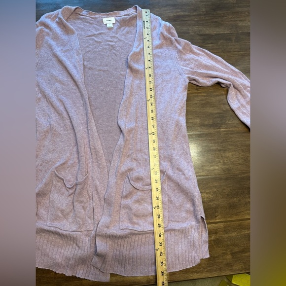 Old Navy Open Front Long Knit Cardigan Sweater Woman’s SZ XL Purple Lightweight - Picture 8 of 8